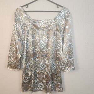 Unique Spectrum Retro Mod Print Top 14/16W (5673)